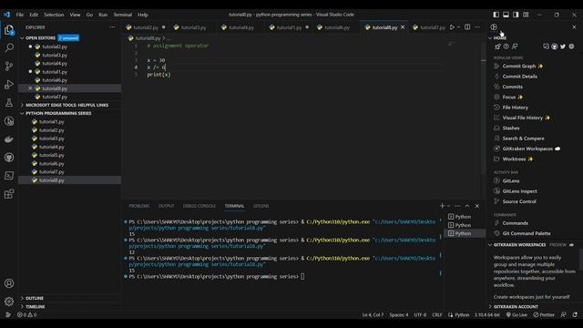 PYTHON TUTORIAL SERIES - 9 | ASSIGNMENT OPERATORS IN PYTHON смотреть онлайн