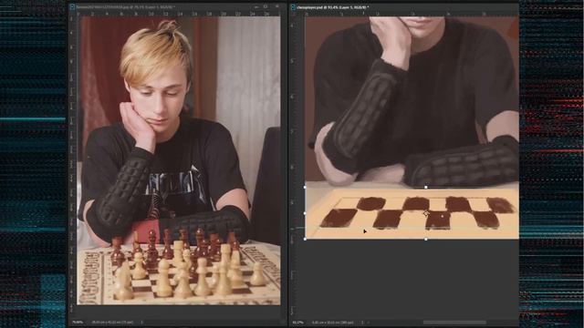 Портрет в фотошопе | Digital Painting Process 002 смотреть онлайн
