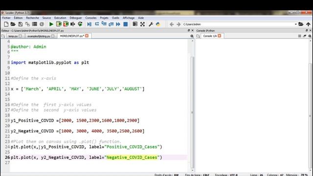 Plotting graphs Python and Matplotlib: Plot two or more lines on the same plot IN 5 MIN -PART #2 смотреть онлайн