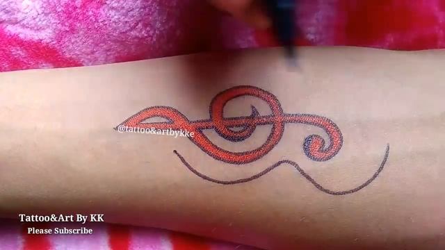 How to make simple guitar tattoo || guitar tattoo || tattoo and art by KK смотреть онлайн