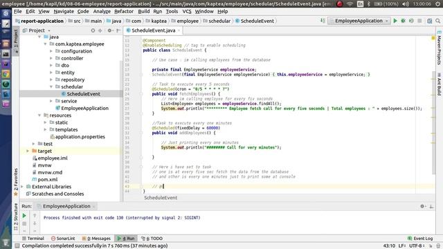 spring scheduler example смотреть онлайн