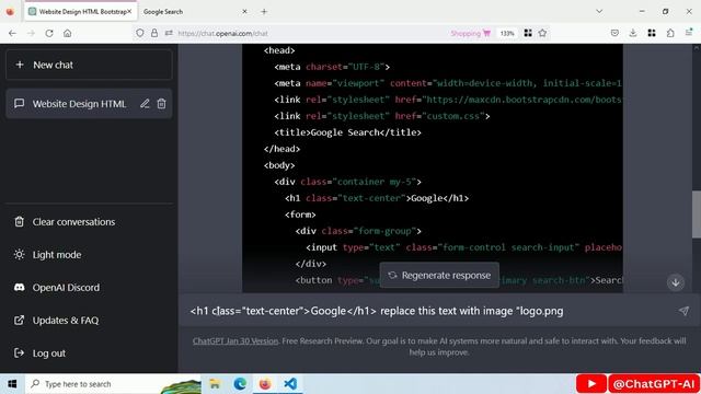 Build Google.com Clone using Chat GPT in 2 minutes #openai #chatgpt смотреть онлайн