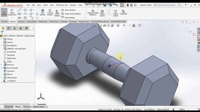 Solidworks tutorial | How to Design Dumbbell in Solidworks by CAD CAM Training смотреть онлайн