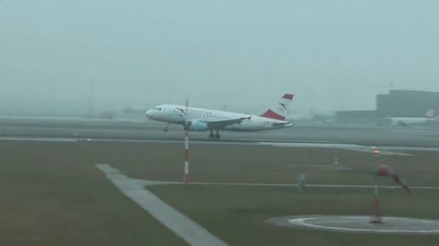 Flughafen Wien Schwechat im Nebel ( Vienna international Airport in the fog ) смотреть онлайн