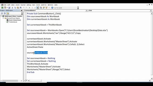 Excel VBA Copy Data from Closed Workbook смотреть онлайн