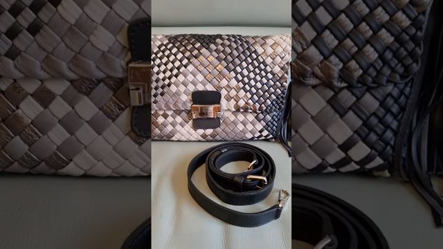 Роскошный клатч-кросс боди ручного четырехцветного плетения от GHIBLI #bag #сумки #итальянскиесумки смотреть онлайн