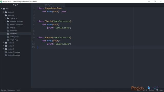 Python Design Patterns : Factory | packtpub.com смотреть онлайн