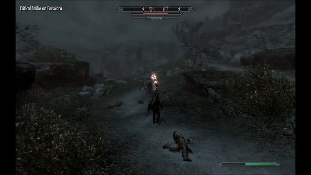 Skyrim: Nighttime Forsworn Encounter on a Road смотреть онлайн