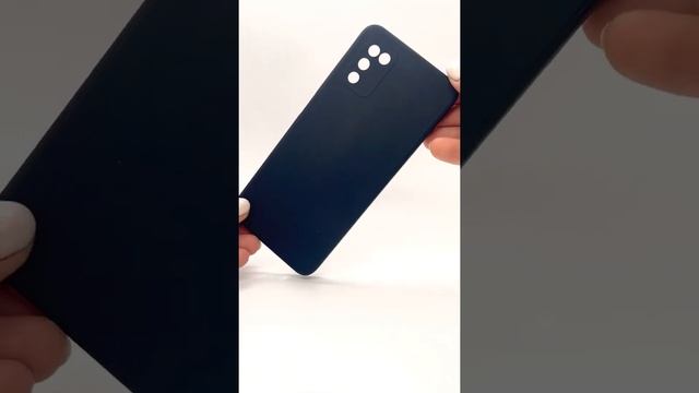 Силиконовый матовый чехол с Soft Touch Покрытием для Samsung Galaxy A03s (Самсунг А03с) Черный смотреть онлайн