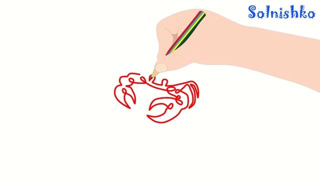 Как рисовать КРАБА. How to draw a crab. смотреть онлайн