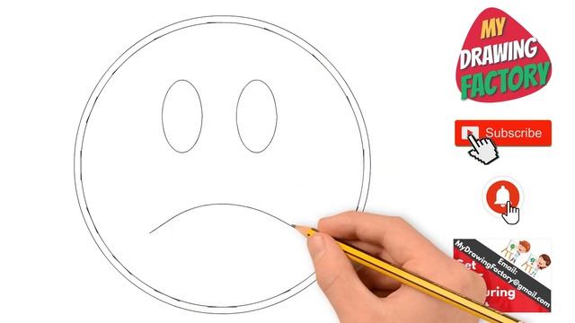 How to Draw SAD SMILEY Step by Step Easy Guide Tutorial | Draw Sketch Doodle - SAD FACE | Drawing смотреть онлайн