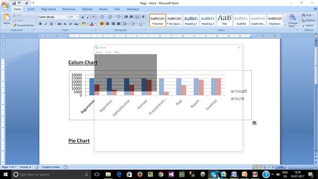 HOW TO LINK EXCEL CHARTS WITH MS WORD & POWER POINT (TAMIL) смотреть онлайн