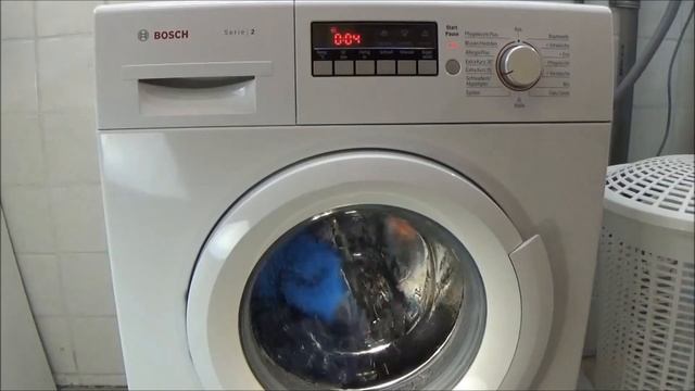 Quick Wash 15 Minutes 40 Degrees BOSCH WAB28220 Washing Machine Program, Test Example Movie #318
