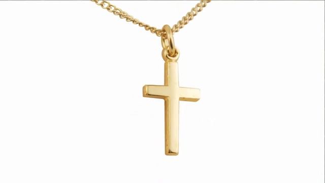 Children's Cross - Gold/Sterling Silver -13 inch chain | The Catholic Company смотреть онлайн