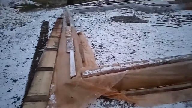 Консервация фундамента на зиму