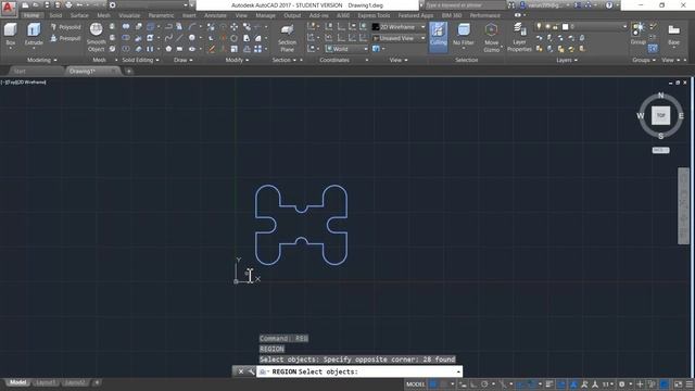 EX04-PART 05 Surface Modelling using AutoCAD REGION смотреть онлайн