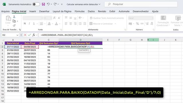 Como Calcular Semanas Entre Datas no Excel смотреть онлайн
