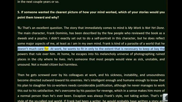 Ten Questions for Thomas Ligotti (Thomas Ligotti Interview #12) смотреть онлайн