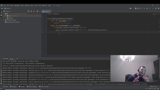 discord bot programming in python (English) смотреть онлайн