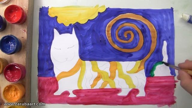 Как нарисовать кота. Уроки детям. смотреть онлайн