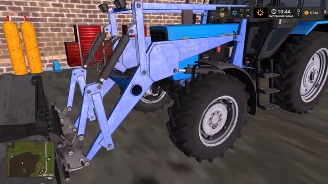 Купили трактор мтз 82.1 с балочным мостом и куном у Farming Simulator 17