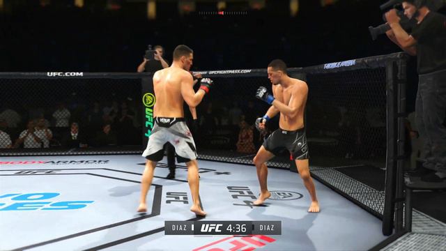 Nick Diaz vs Nate Diaz CPU vs CPU UFC 4 смотреть онлайн