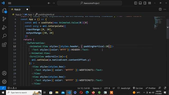 React Native Animated Header with ScrollView | Animate Header on Scroll | Learn react-native #42 смотреть онлайн