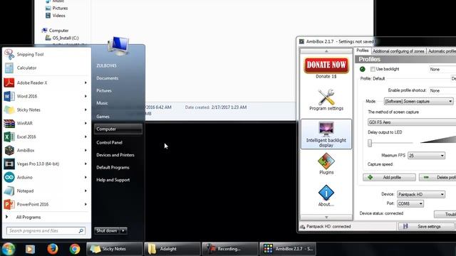 How To Use Ambibox/ambilight/adalight