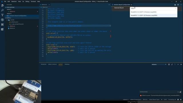 Setup and program NodeMCU esp8266 using Arduino VSCode extension смотреть онлайн