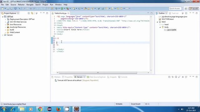 JSP Program 1: Hello World смотреть онлайн