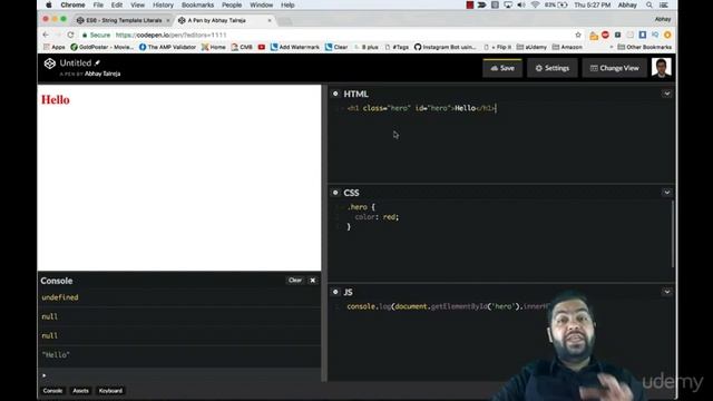 Javascript ES6! A Complete Reference Guide to Javascript ES6 : Introduction to CodePen смотреть онлайн