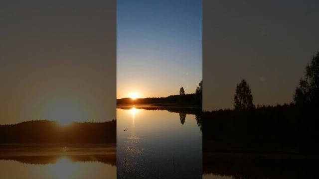 Красивый рассвет на рыбалке, Беларусь смотреть онлайн