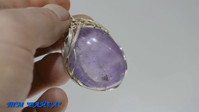 Кулон и кольцо с аметистом в авторской скани "Сиреневый лед" смотреть онлайн