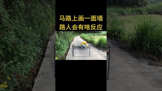 Draw a wall on the road, how will passers-by react when they see it? Chinese video rally смотреть онлайн
