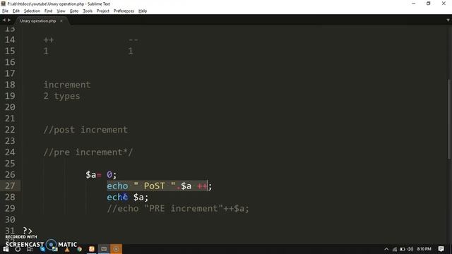unary operator in PHP ( in Sindhi ) смотреть онлайн