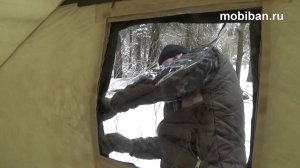 Палатка Р-34. Установка окон из пластика