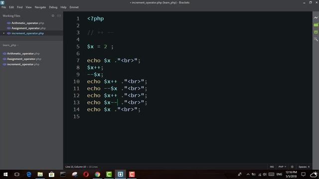 12 - ( Learn PHP ) Increment & Decrement Operators -- عوامل الزيادة والنقصان смотреть онлайн
