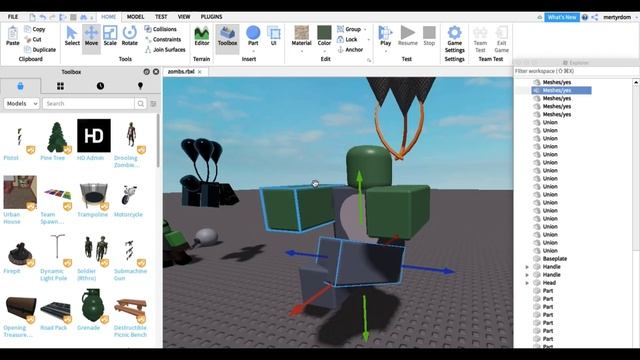 I made two zombies instead of one for a 1K sub special (Tower Defense Simulator) смотреть онлайн