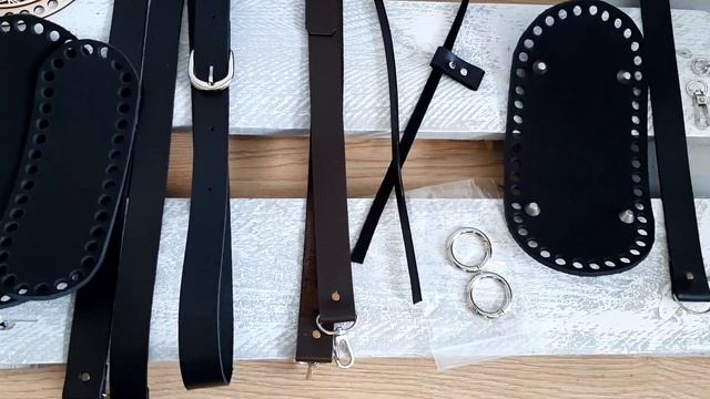 Обзор фурнитуры Новые кожаные ручки, вставки, донышки смотреть онлайн