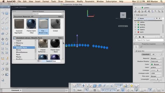 AutoCAD 21 for Mac - applying materials and rendering смотреть онлайн