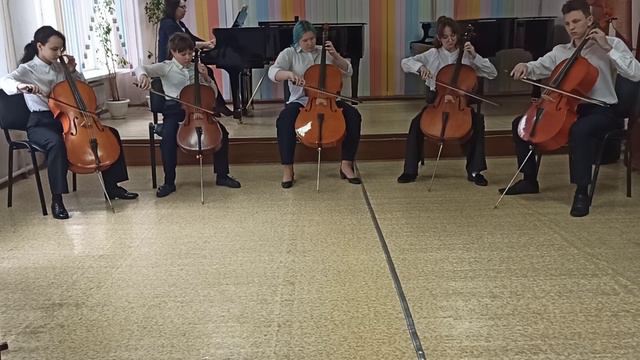 Ансамбль виолончелистов,,Вдохновение"г.Старый Оскол,А. Дворжак ,,Мелодия" смотреть онлайн