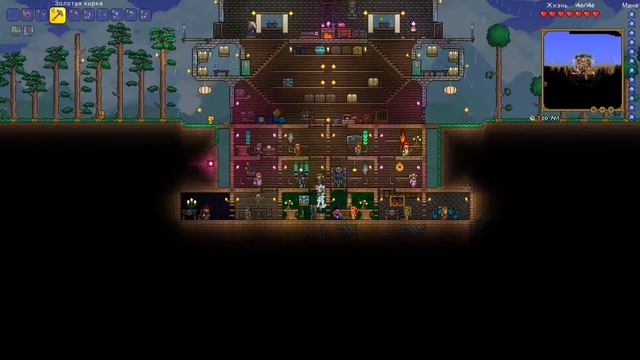 #15 Terraria Timelapse. Достраиваем и обустраиваем наш дом. Ночь кровавой луны на закуску. смотреть онлайн