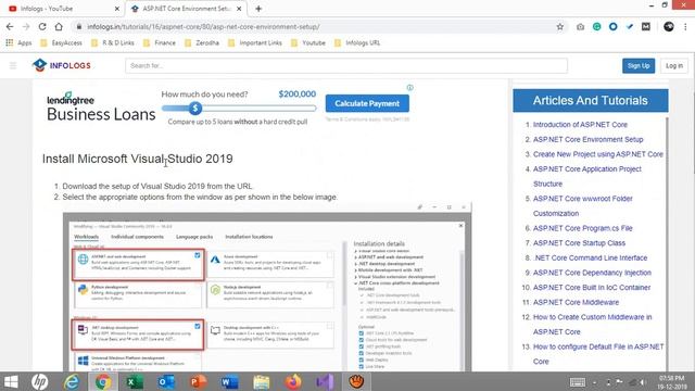 ASP.NET Core Environment Setup | Infologs смотреть онлайн