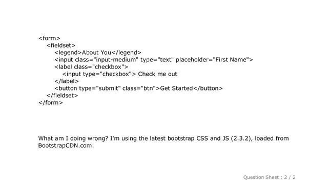 HTML : Why No Line Break After Input In Bootstrap смотреть онлайн