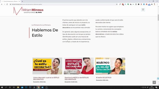 Curso de DECORACION de INTERIORES online GRATUITO | DISEÑO DE INTERIORES | Miriam Mimesis смотреть онлайн