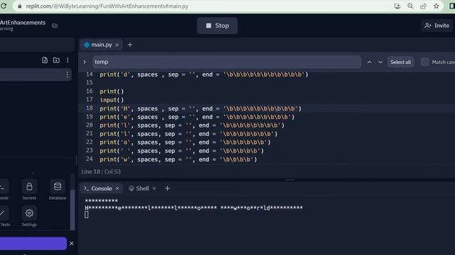 Python Programming: How can I print 'Hello World' in some interesting patterns? смотреть онлайн