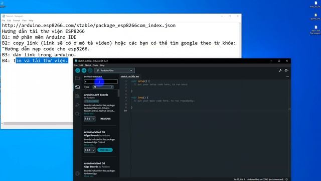 [ESP8266-Arduino] Hướng dẫn tải thư viện board ESP8266 смотреть онлайн