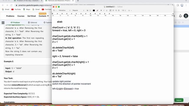 Remove and Reverse | GFG | POTD 24th March 2023 | Two Pointers | Problem Of The Day | Java and C++ смотреть онлайн