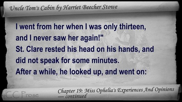 Chapter 19 - Uncle Tom's Cabin by Harriet Beecher Stowe - Miss Ophelia's Experiences And Opinions смотреть онлайн