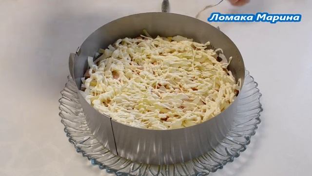Салат ПРАЗДНИЧНЫЙ . Очень вкусный и сытный салат! смотреть онлайн
